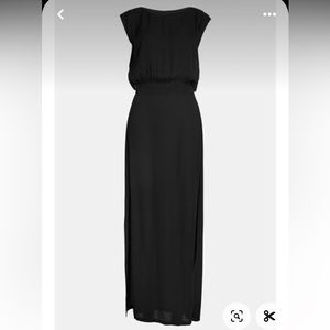 Leith silky maxi dress black size M